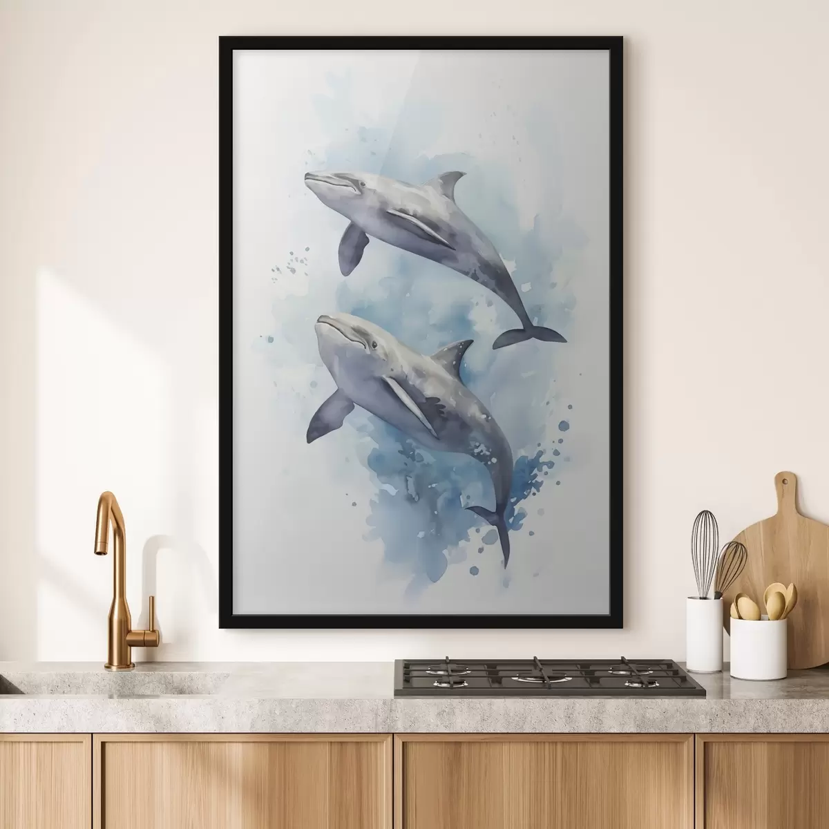 Poster Wale Nachahmung Aquarell f43957