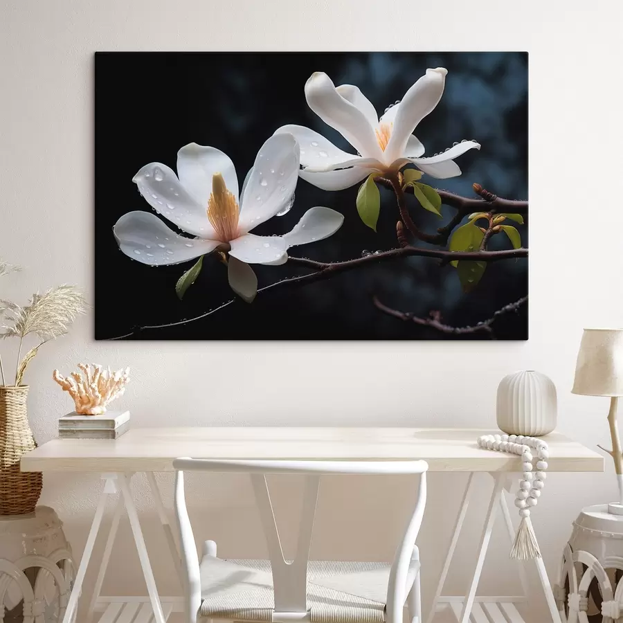 Wandbilder Blumen auf Zweigen s43951