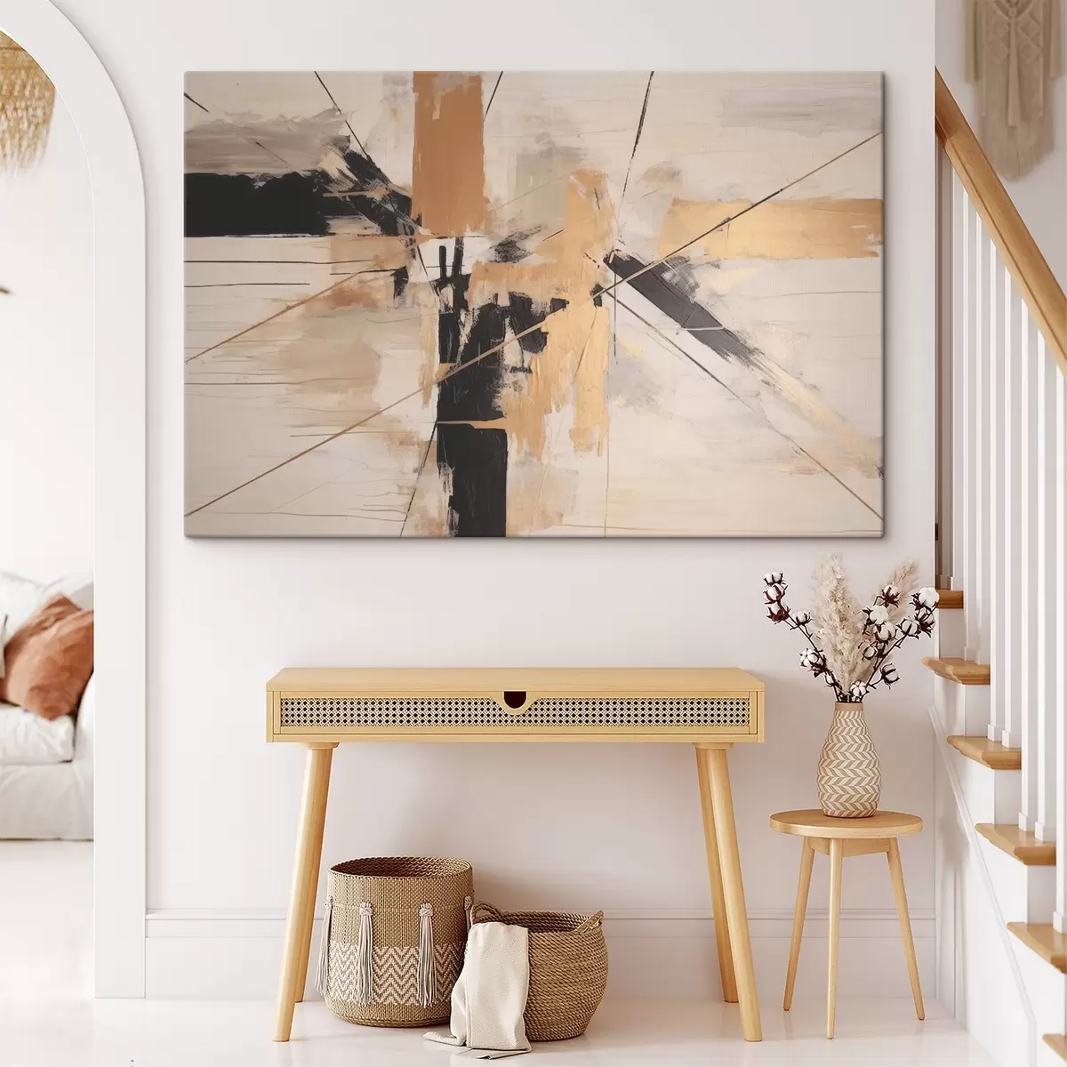 Wandbilder Abstrakte Komposition mit gekreuzten Linien s43987