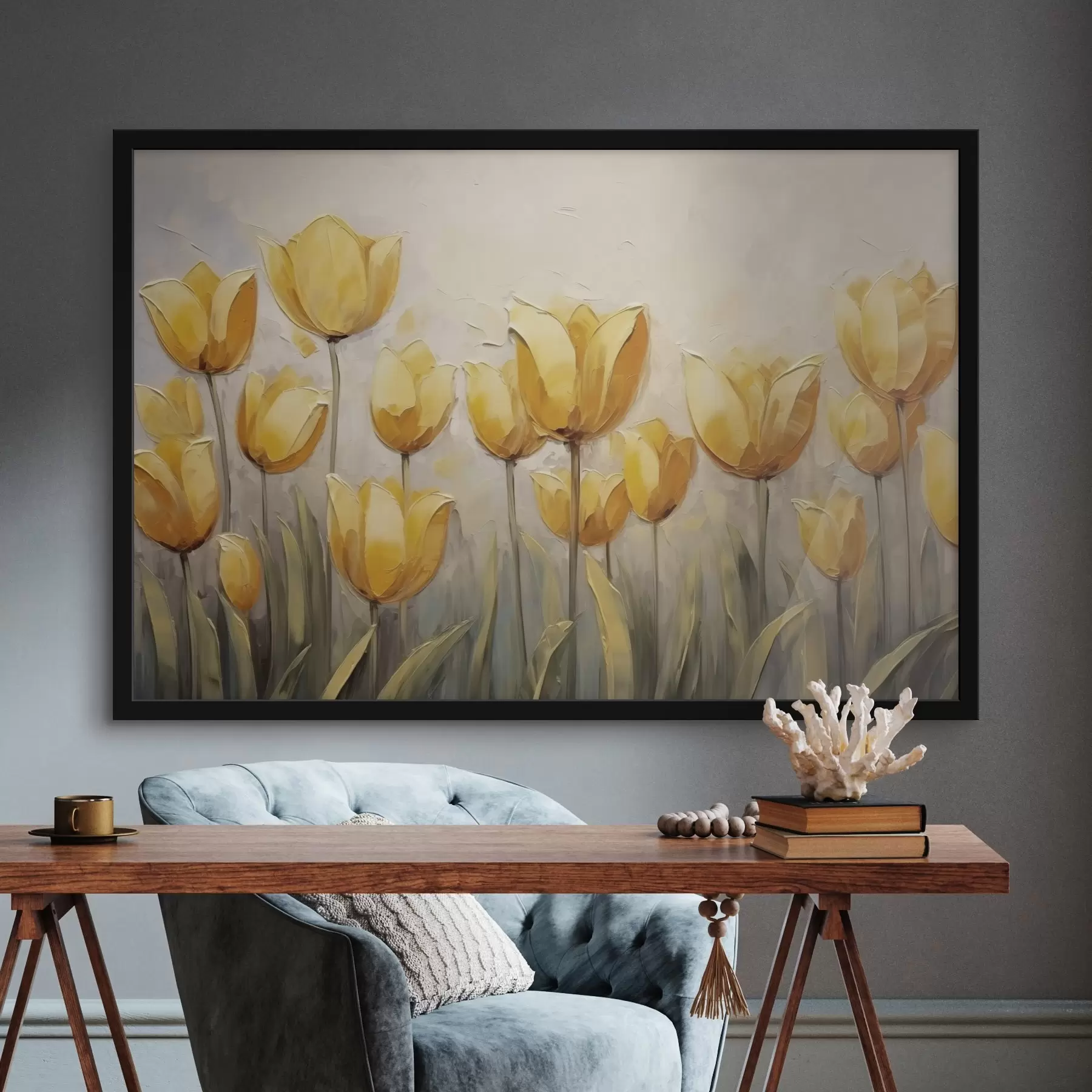 Fototapete Gelbe Tulpen f43977