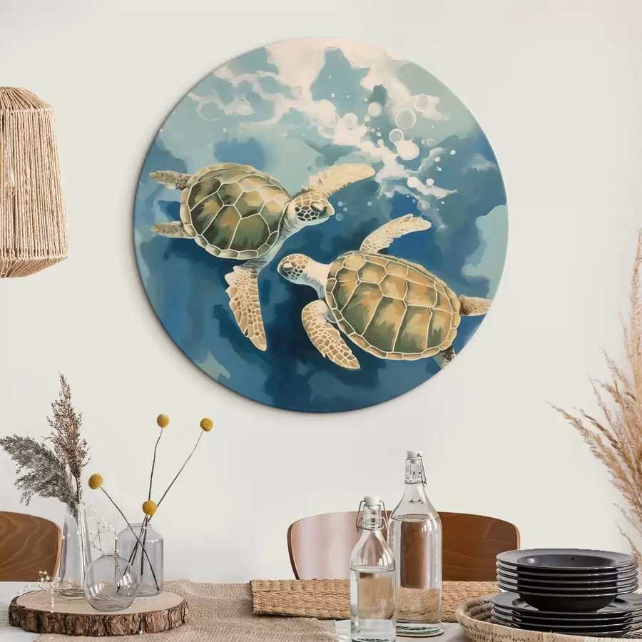 Wandbilder Schildkröten schwimmen r44034