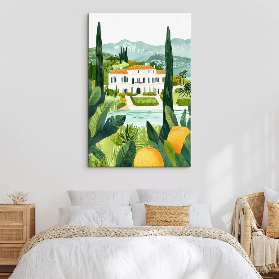 Wandbilder Spanien, Sommerlandschaften, Zitronenbäume, architektonisch, tropisch s44026