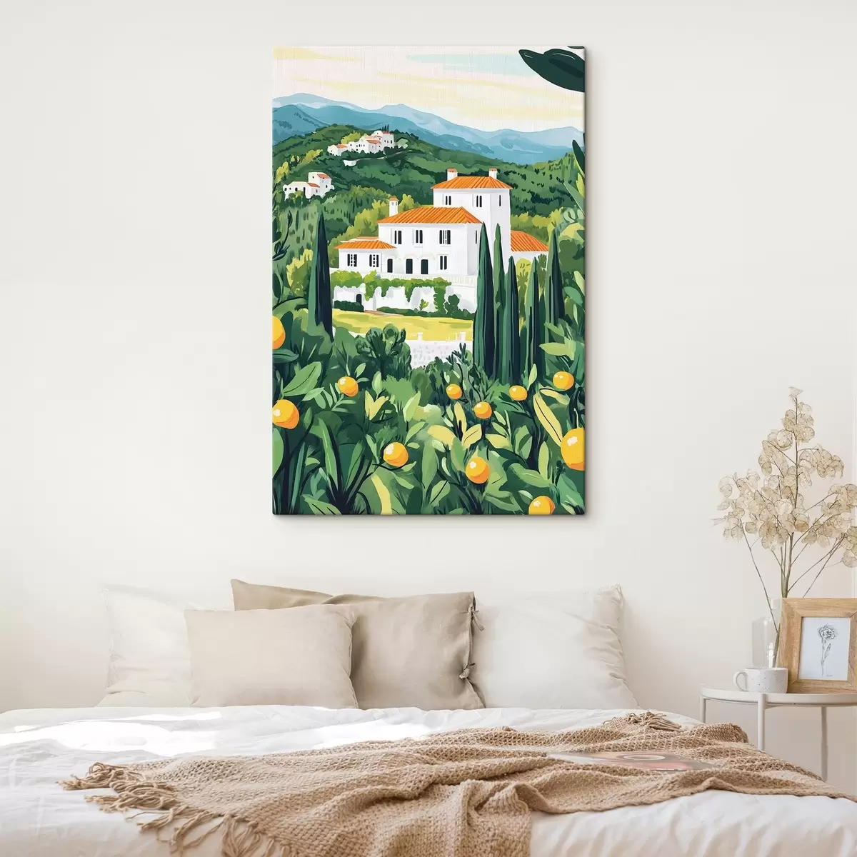 Wandbilder Sommer, Natur, mediterran, Zitronenbäume, Architektur s44028