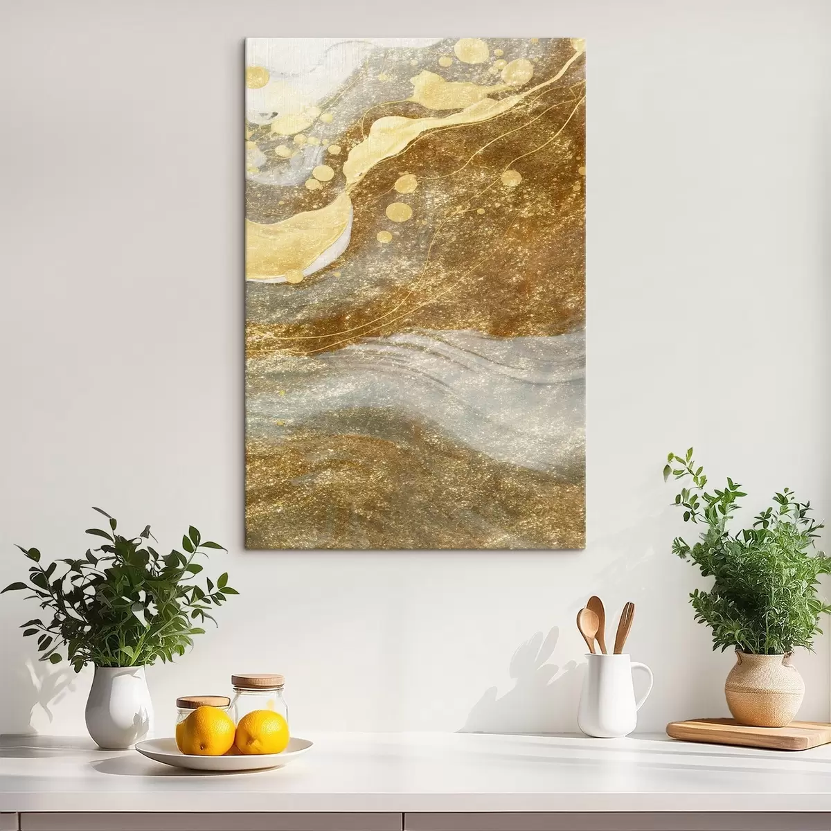 Wandbilder Abstrakte Aquarellwellen s44003