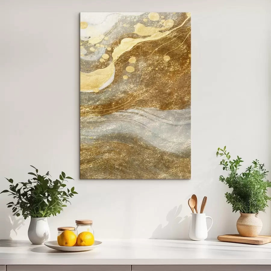 Wandbilder Abstrakte Aquarellwellen s44003