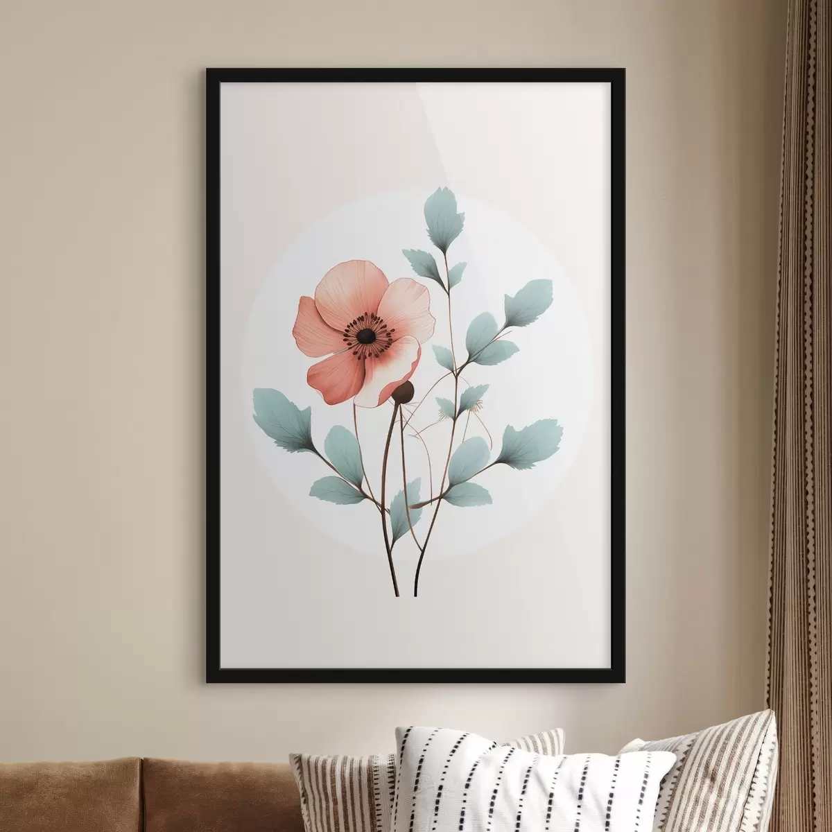 Poster Zarte Mohnblume f43993