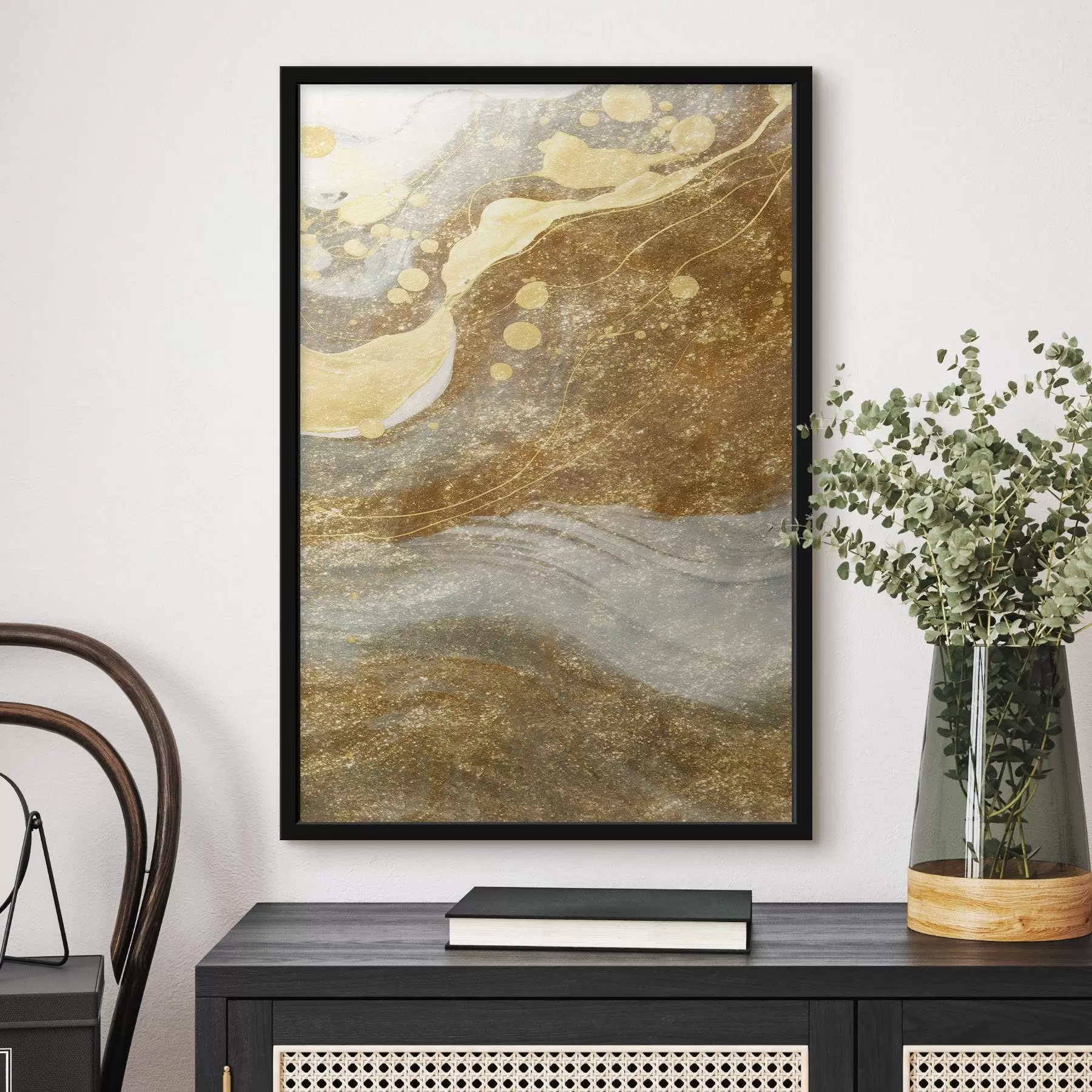 Wandbilder Abstrakte Aquarellwellen f44003