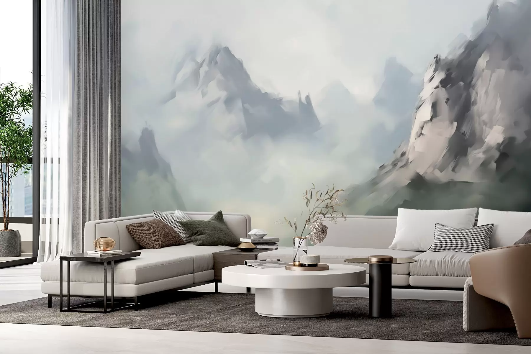 Fototapete Felsengebirge Nachahmung Malerei w03774