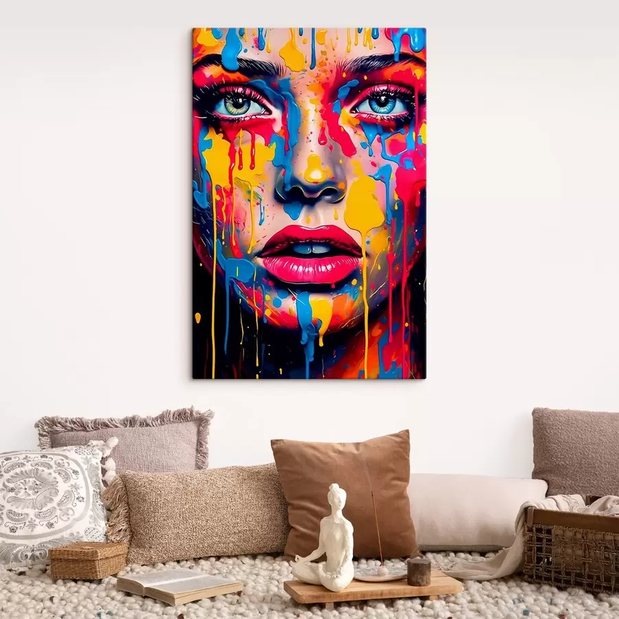 Wandbilder Gesicht in Farbe s44104