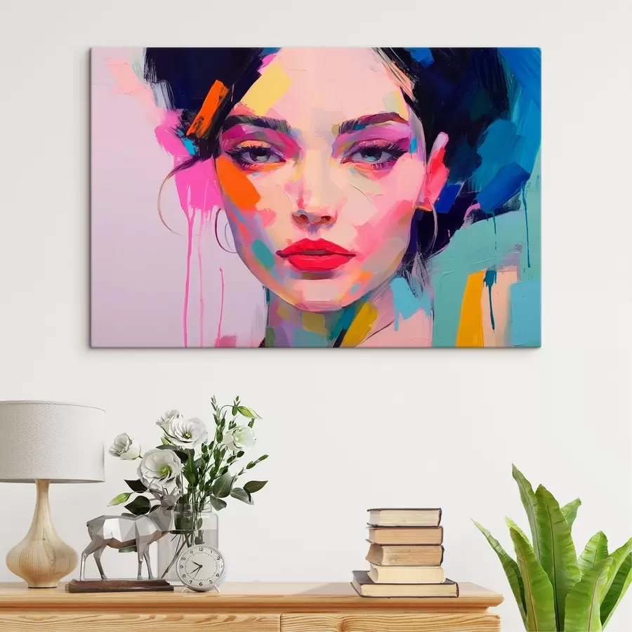 Wandbilder Gesicht in Farbe s44107