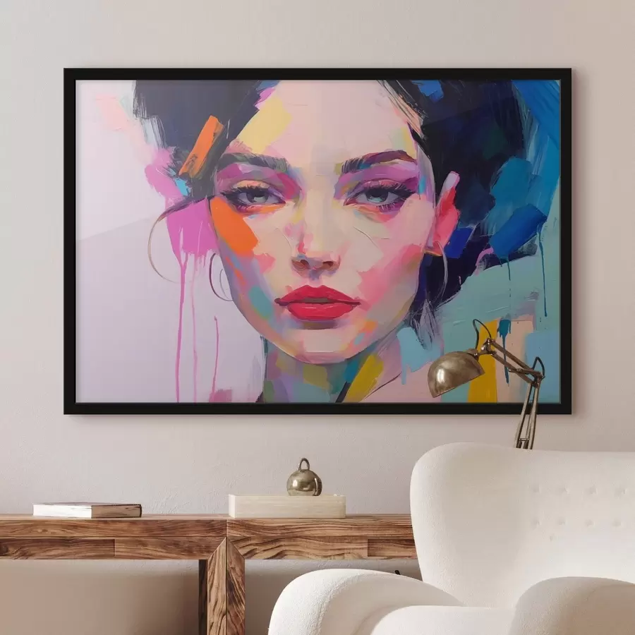 Fototapete Gesicht in Farbe f44107