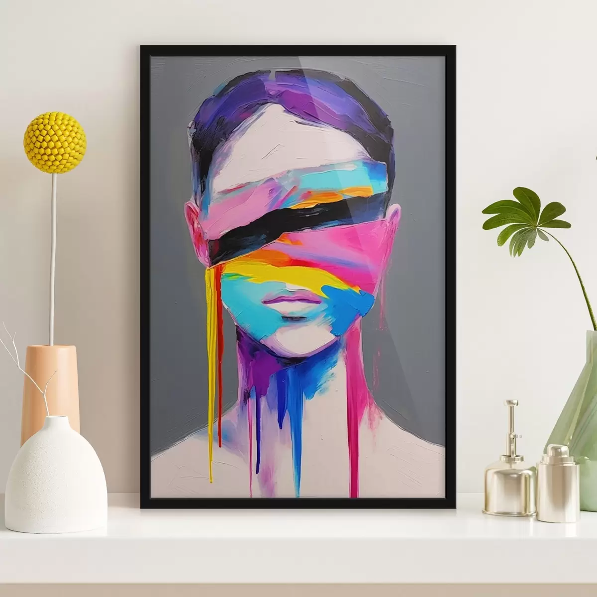 Poster Abstraktes Gesicht f44117