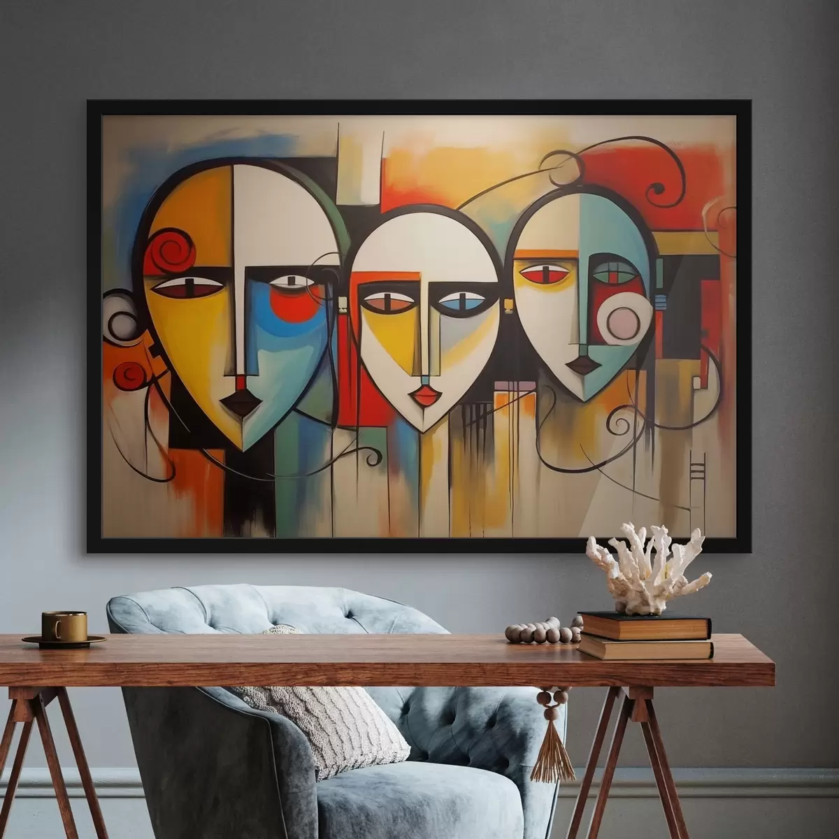 Poster Abstrakte Gesichter f44118