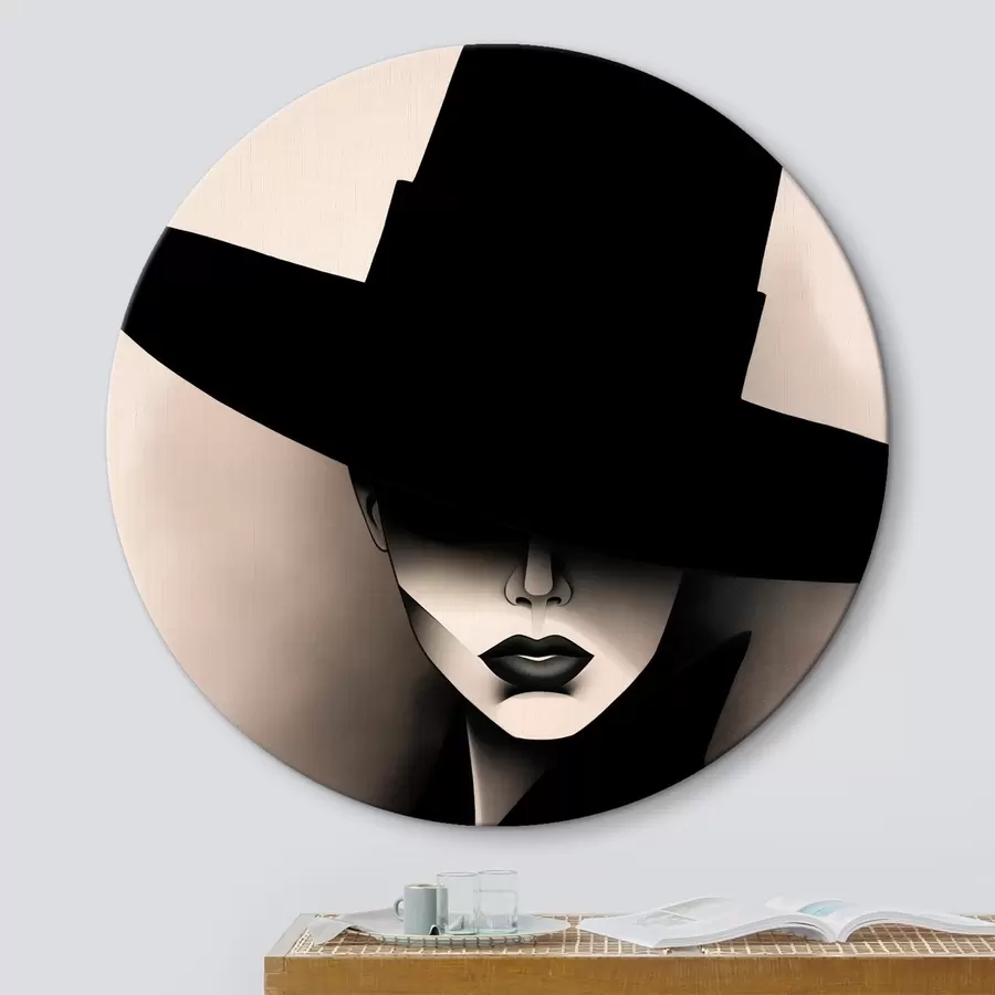 Wandbilder Frau mit Hut r44108