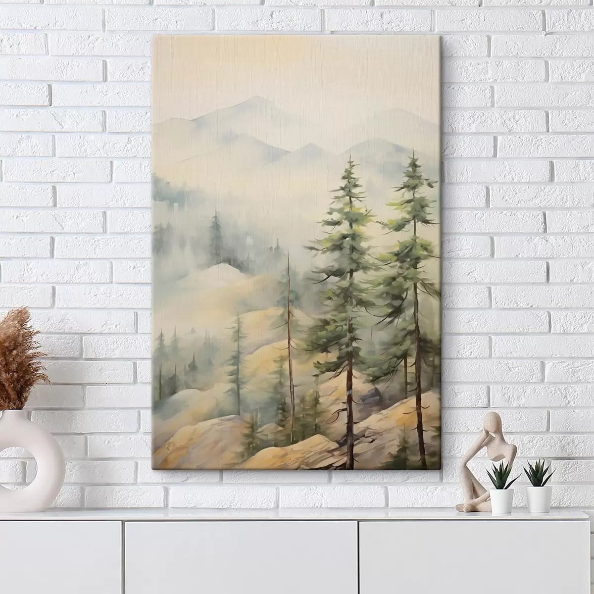 Wandbilder Sie aßen in der Nähe der Berge s44124