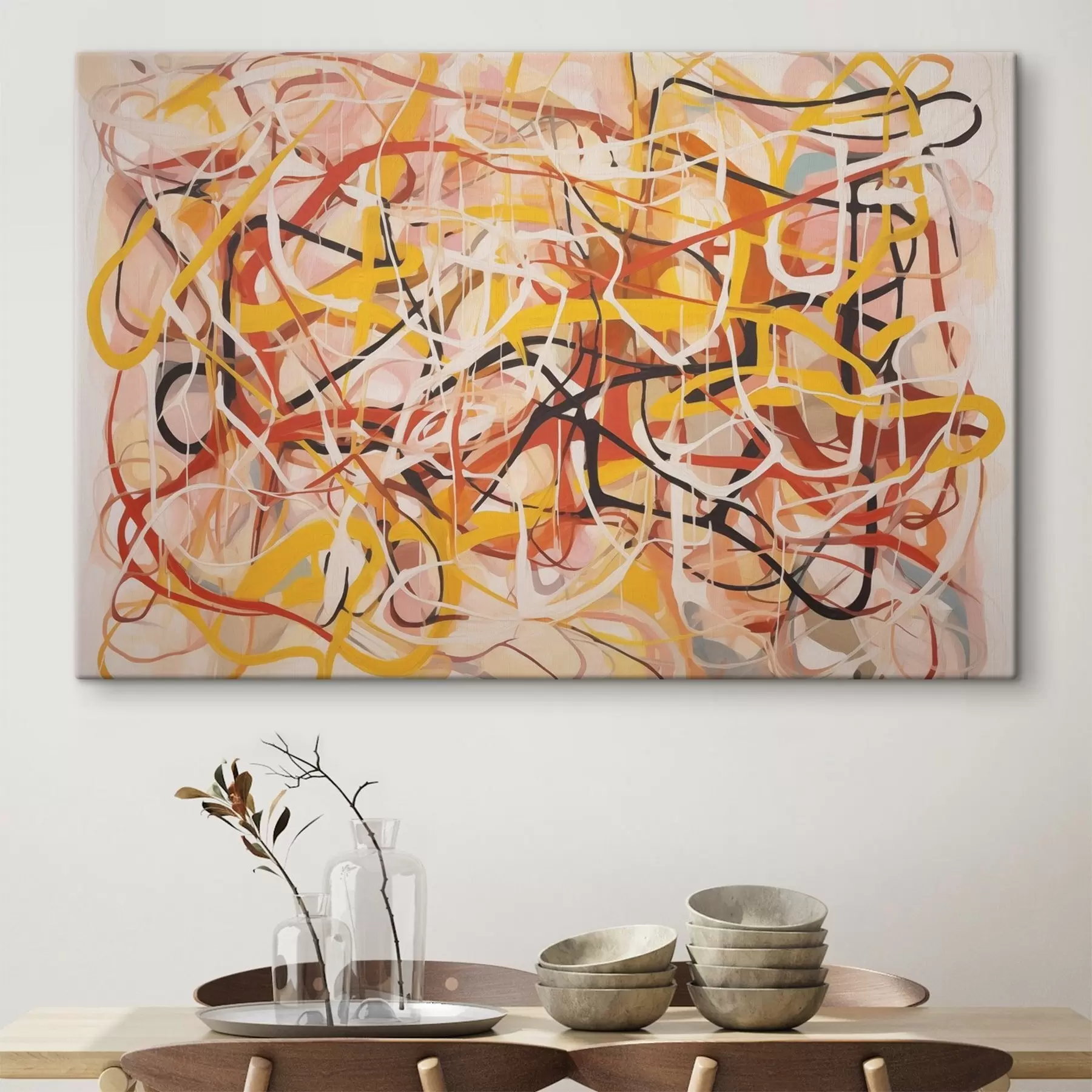 Wandbilder Verworrene Linien s44131