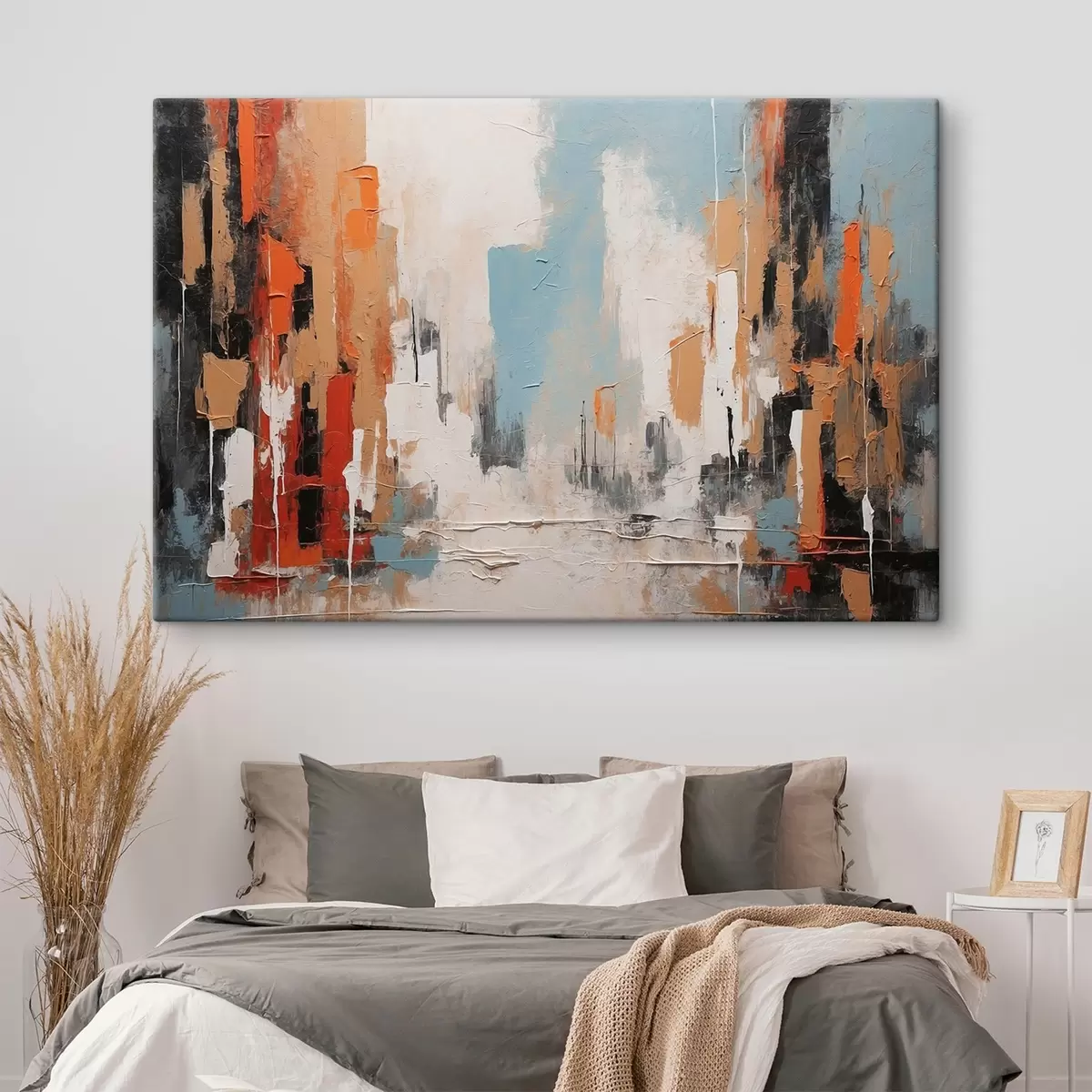 Wandbilder Abstrakte Stadt im Stil der Ölmalerei s44061