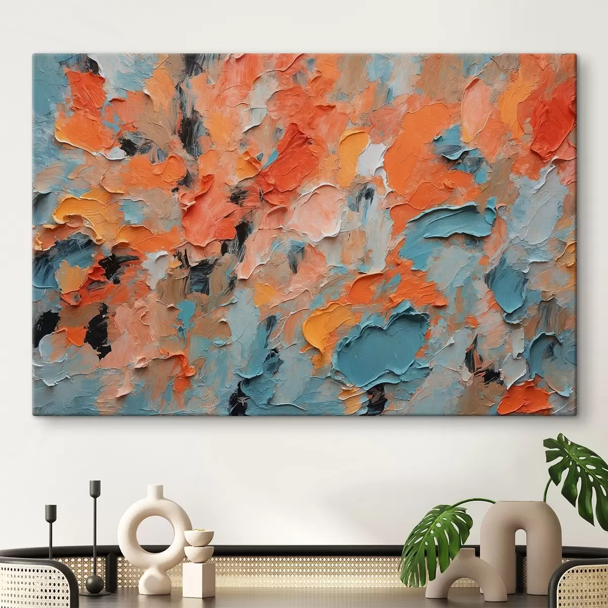 Wandbilder Abstraktes Ölgemälde mit verschiedenen Farben s44072