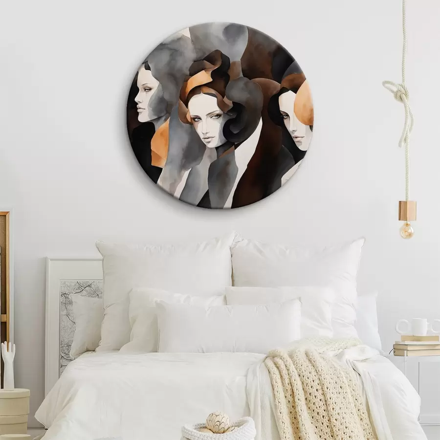 Wandbilder Abstrakte Malerei mit Frauengesichtern r44060