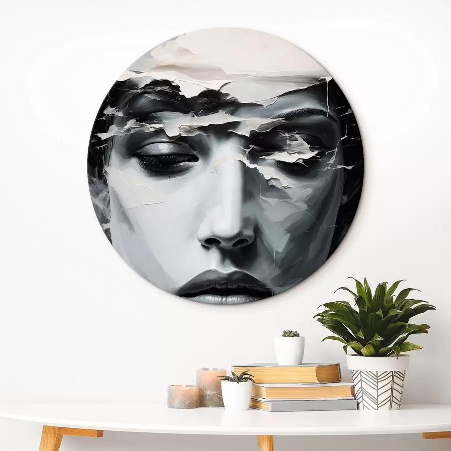 Wandbilder Abstraktes weibliches Gesicht im Stil der Acrylmalerei r44070