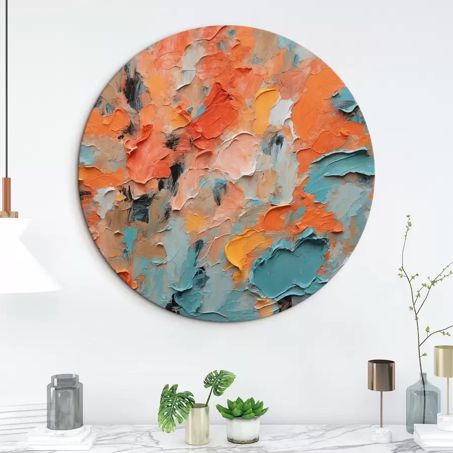 Wandbilder Abstraktes Ölgemälde mit verschiedenen Farben r44072