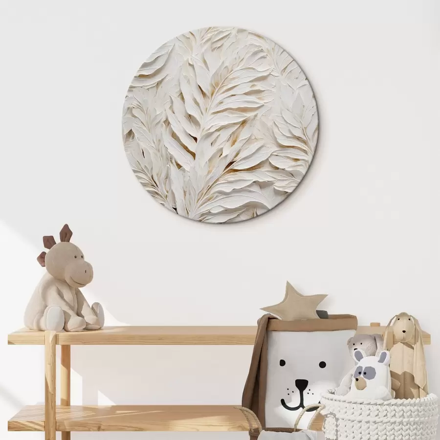 Wandbilder Weiße tropische Blätter r44093