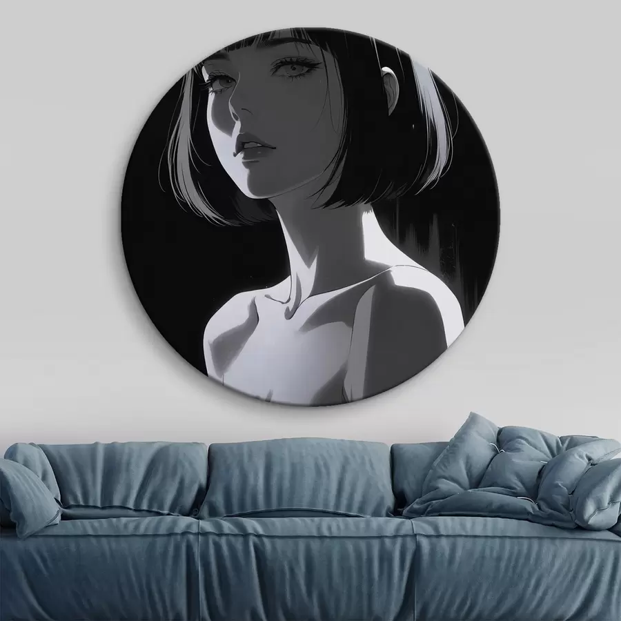 Wandbilder Poster mit Mädchen auf schwarzem Hintergrund r44103