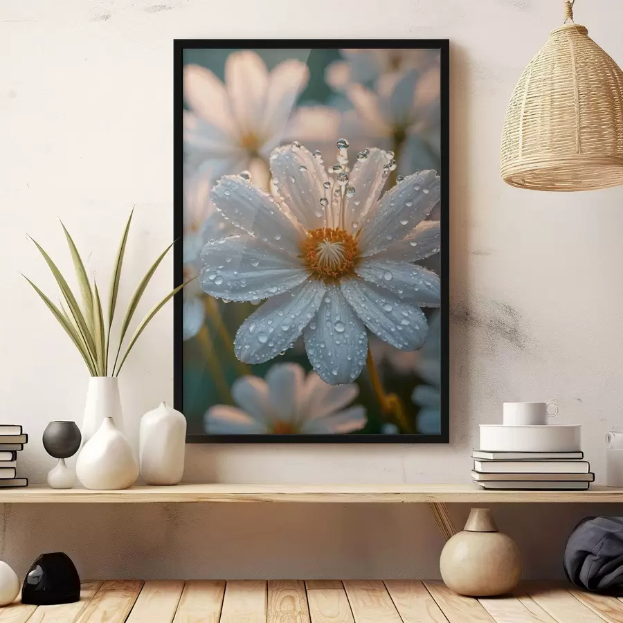 Fototapete Kamille mit Tau f44101