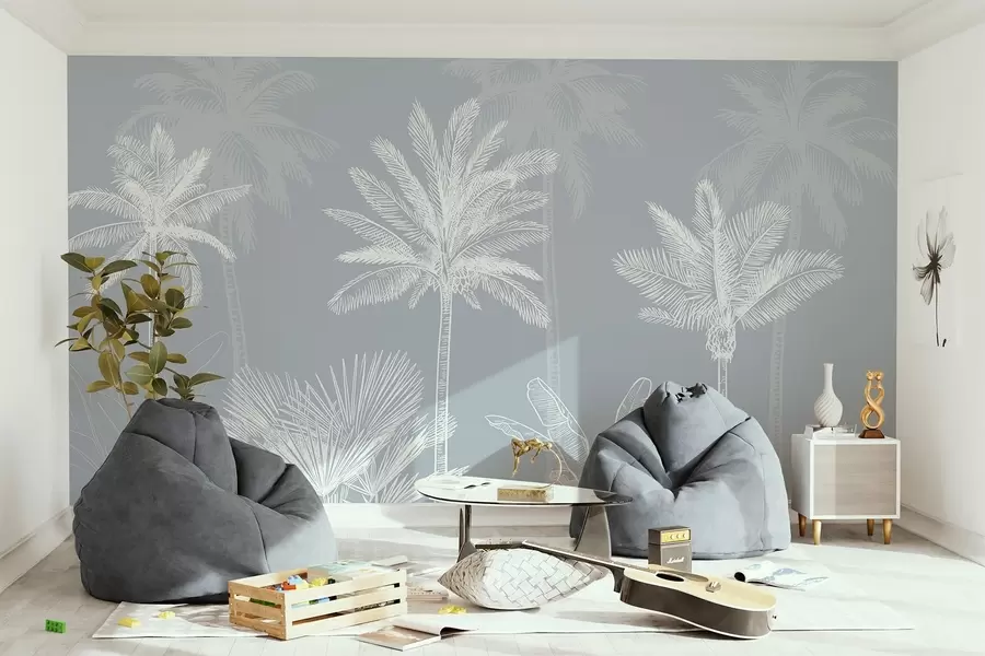 Fototapete Weiße Palmen w03831v1
