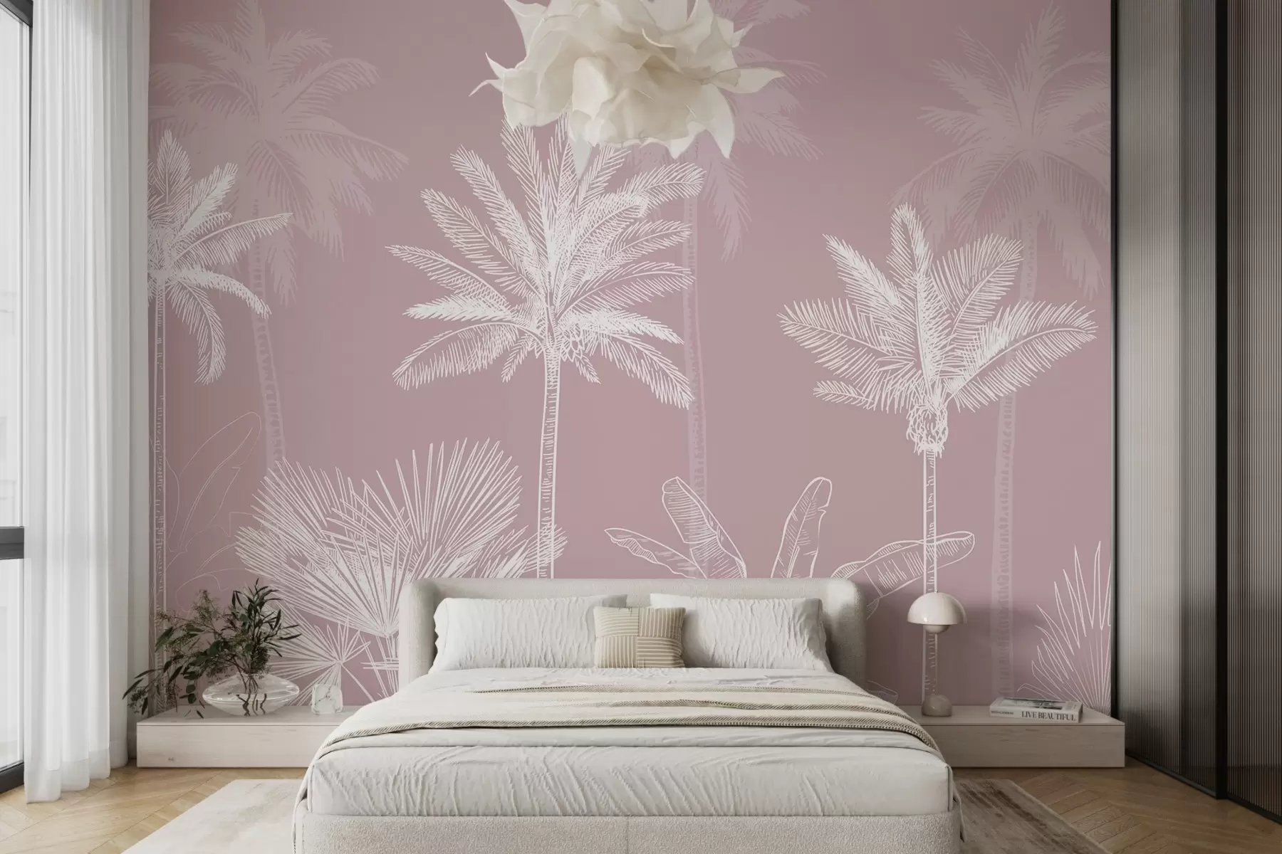 Fototapete Weiße Palmen w03831v2