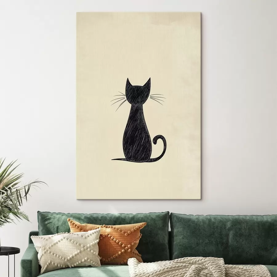 Wandbilder Schwarze Katze s44163