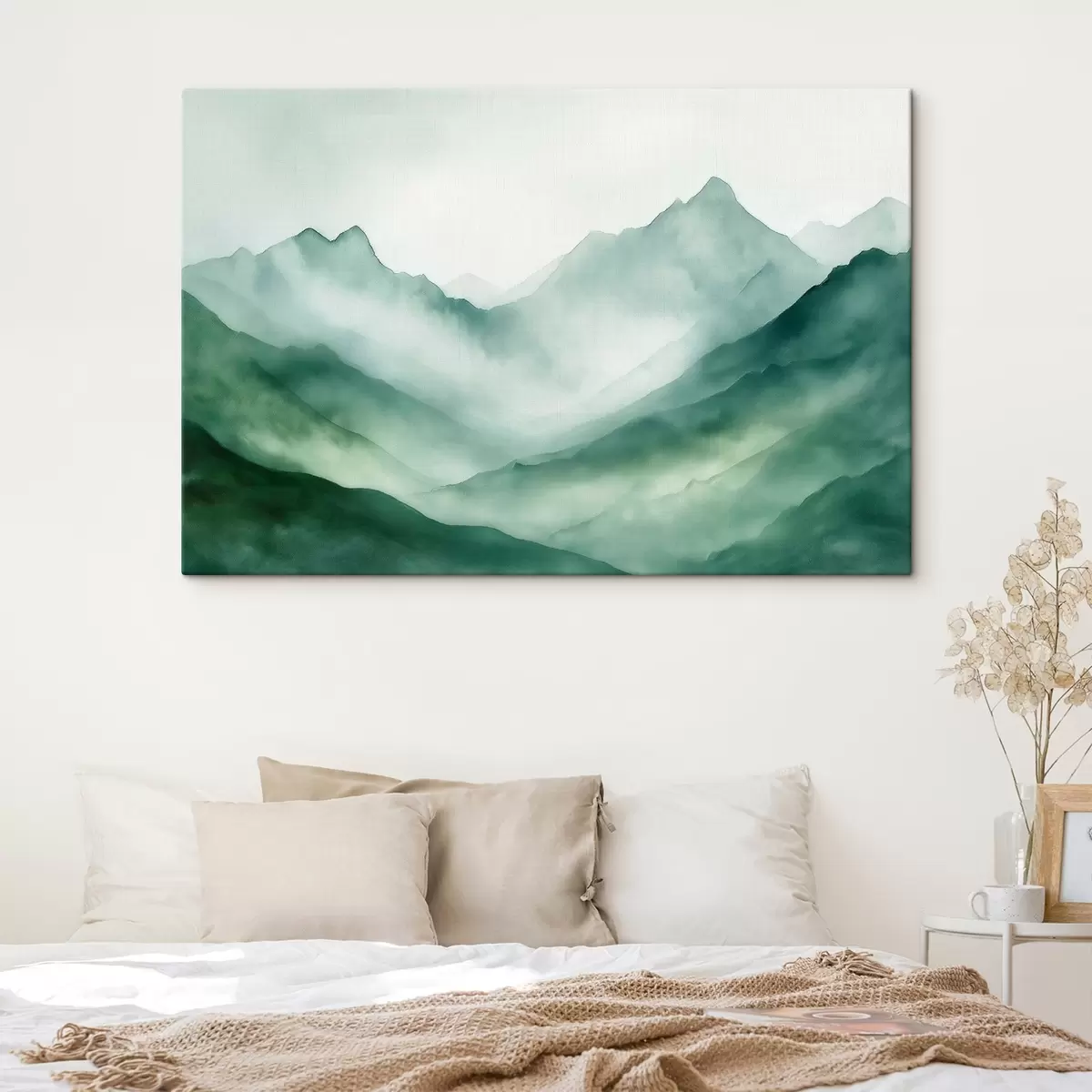 Wandbilder Berge in Grüntönen s44168