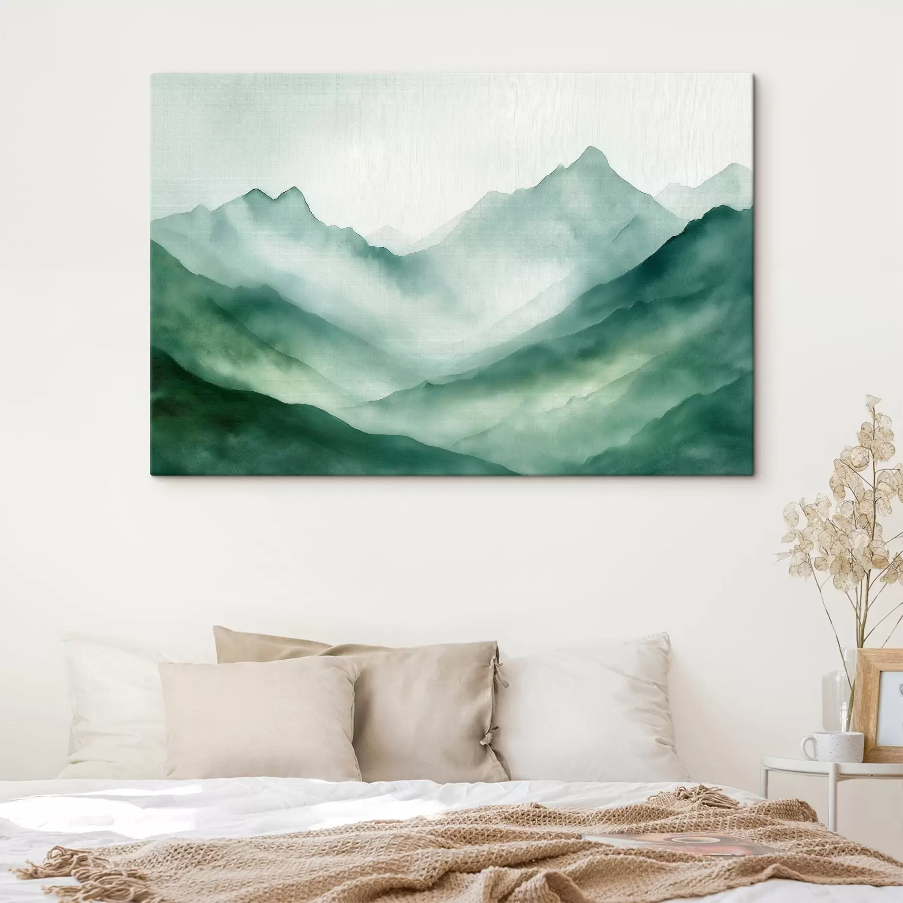 Fototapete Berge in Grüntönen s44168