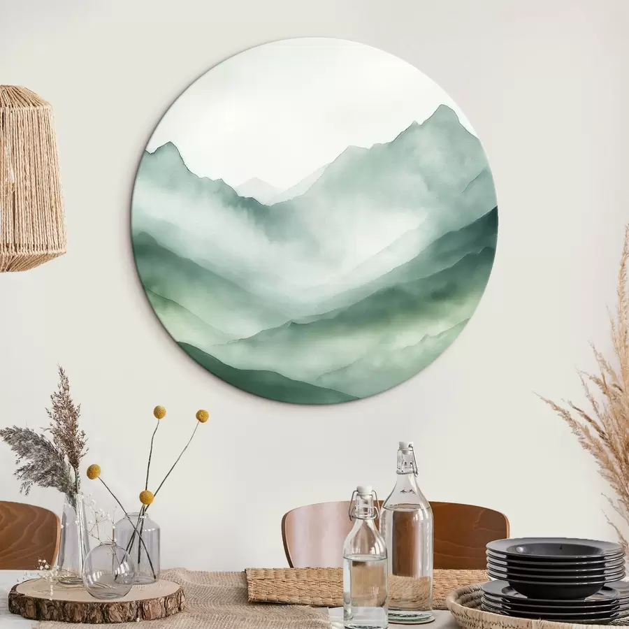 Wandbilder Berge in Grüntönen r44168