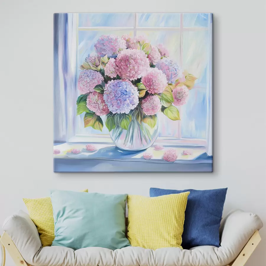 Wandbilder Blumenstrauß am Fenster s44210