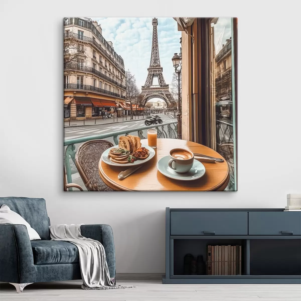 Wandbilder Blick auf den Eiffelturm s44225