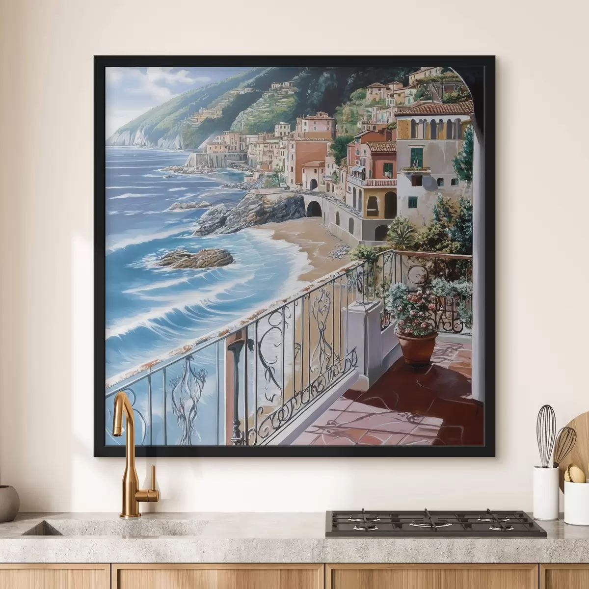 Poster Stadt am Meer f44220