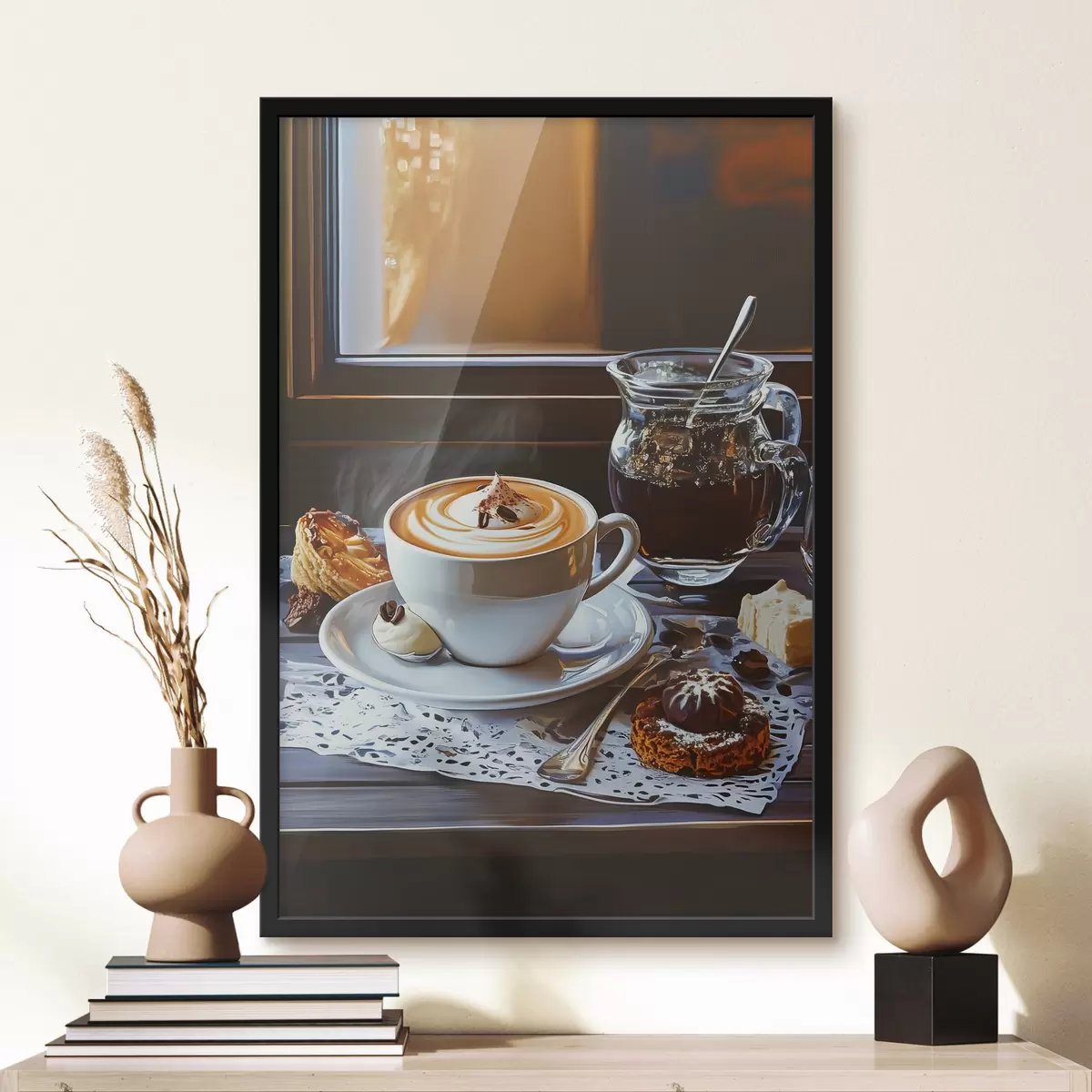 Poster Kaffee auf dem Tisch f44229