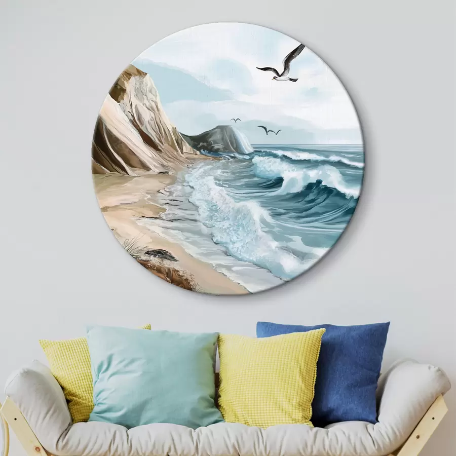 Wandbilder Sandstrand und Vögel r44222