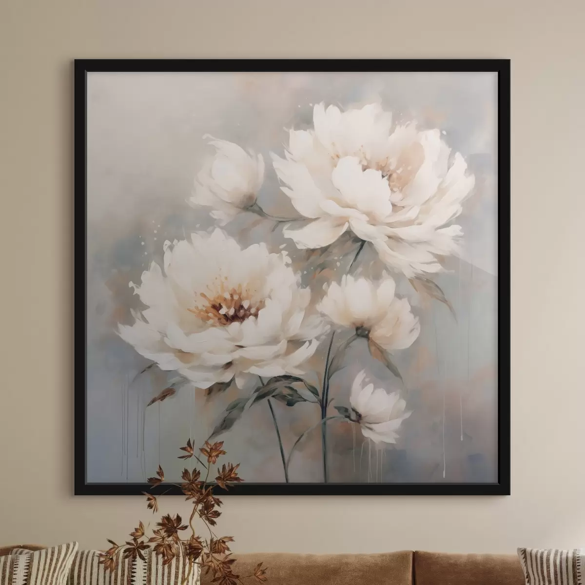 Poster Luftige Pfingstrosen in Pastelltönen f43898