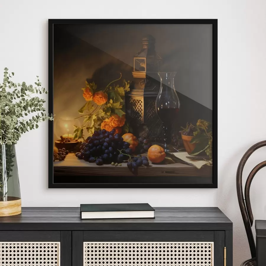 Fototapete Abendstillleben im klassischen Malstil f43900