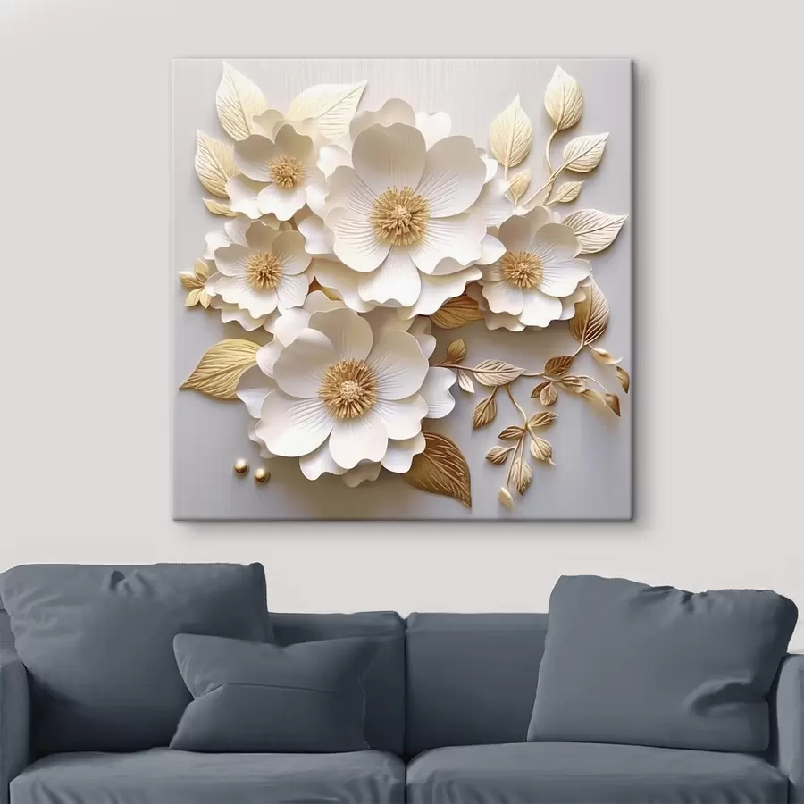 Wandbilder Warme Wildblumen auf weichem Hintergrund s44041