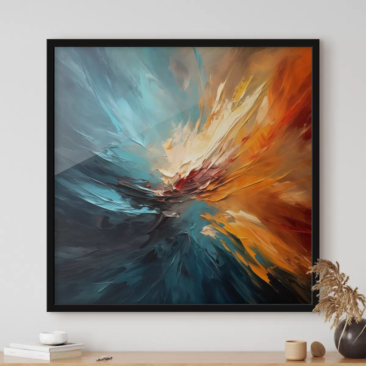 Poster Abstrakter Strudel von Farben f44042