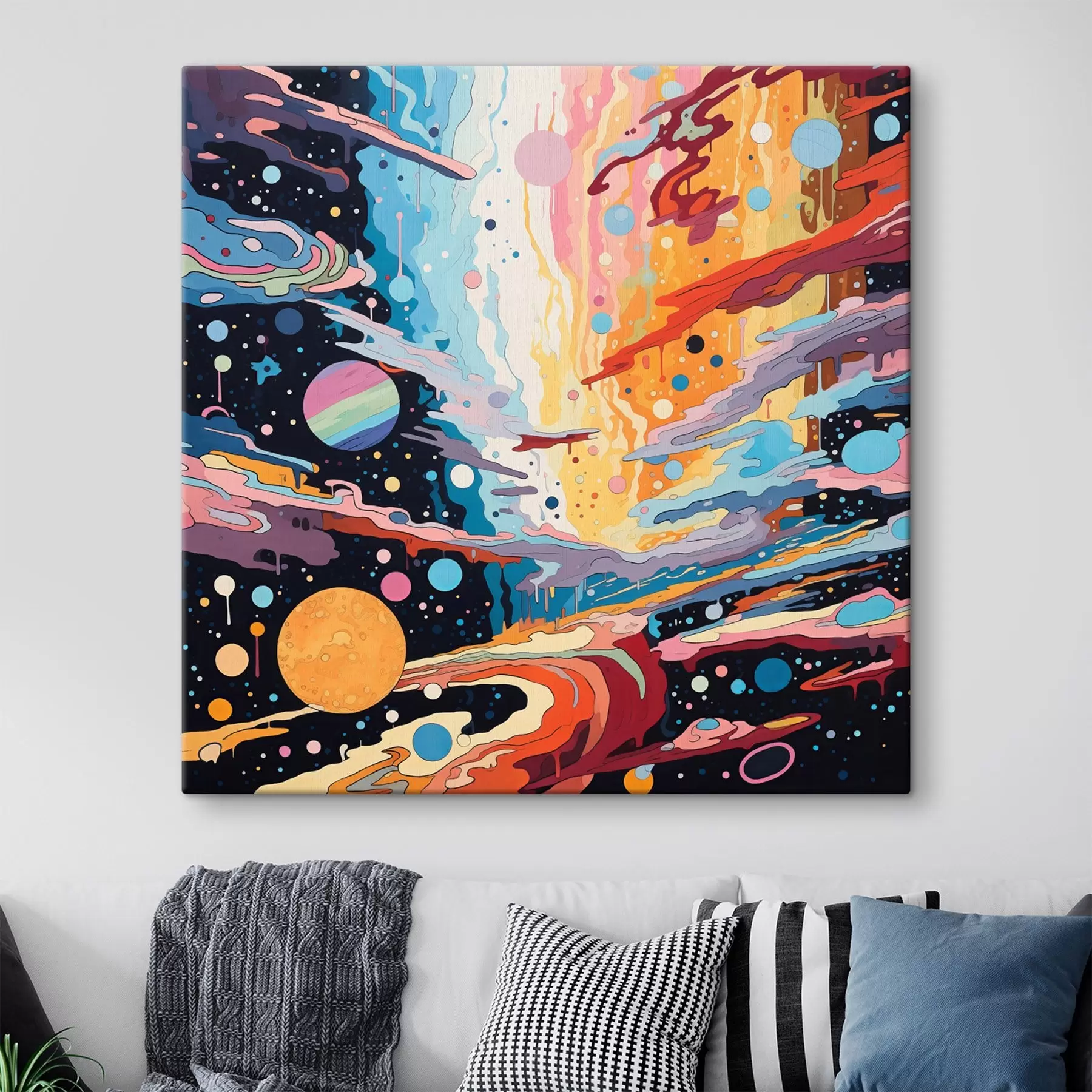 Wandbilder Universum in Bewegung im Stil der abstrakten Malerei s44238