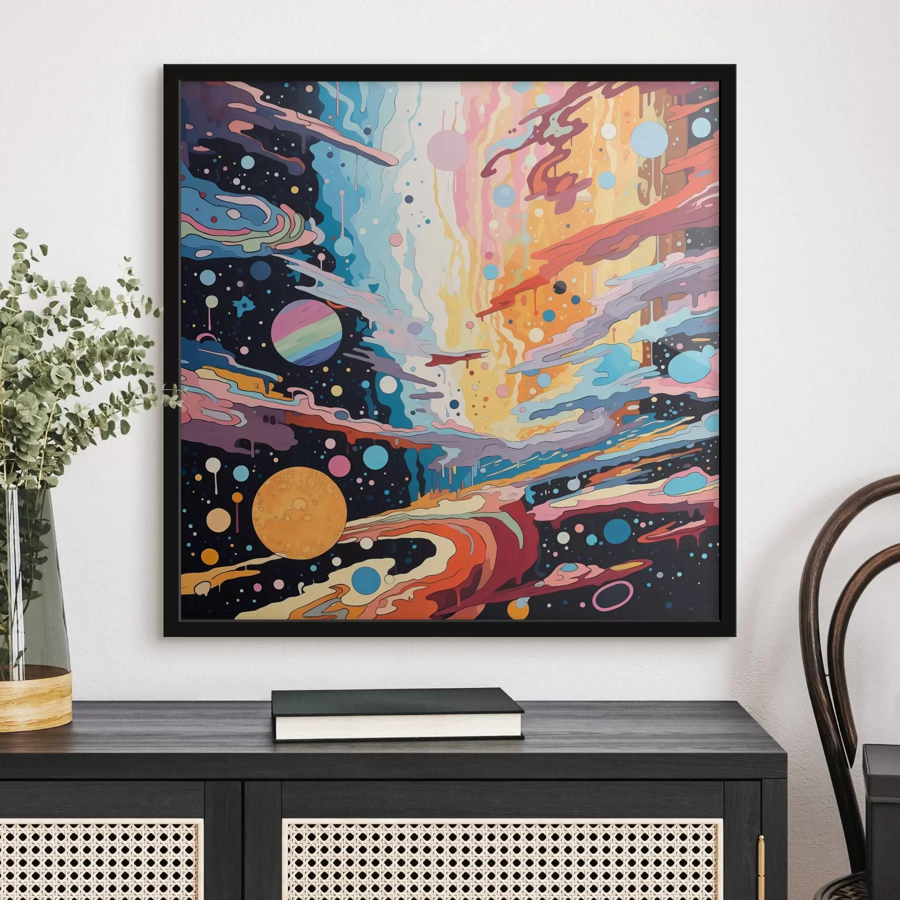 Fototapete Universum in Bewegung im Stil der abstrakten Malerei f44238