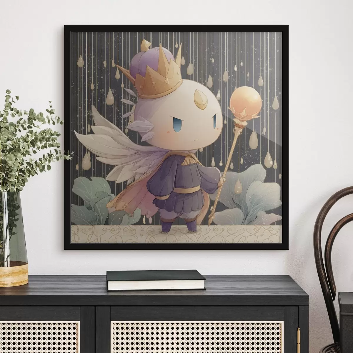 Poster Mysteriöser König unter dem Regen f44244