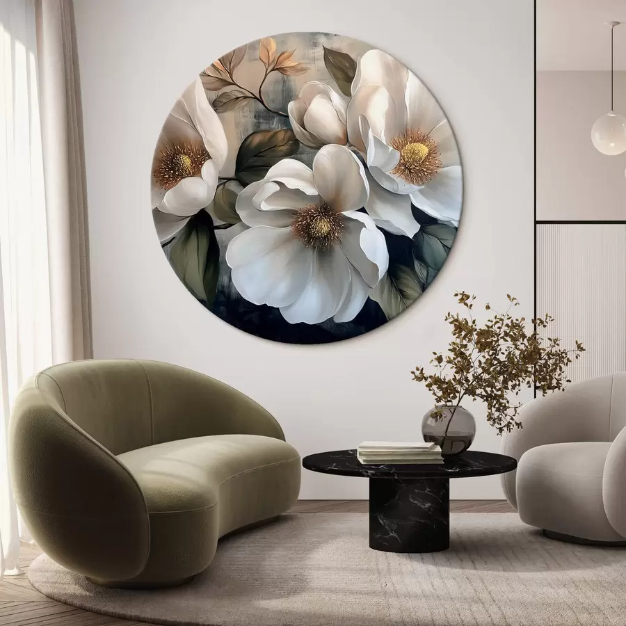 Wandbilder Große Blumen auf einem Vintage-Hintergrund r44260