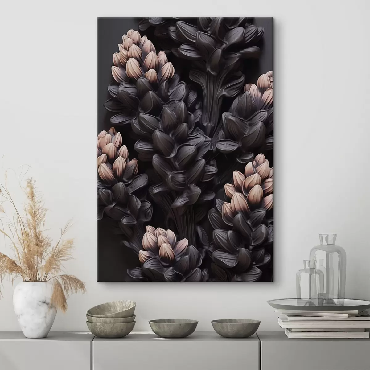 Wandbilder Dunkle Blumen s44296