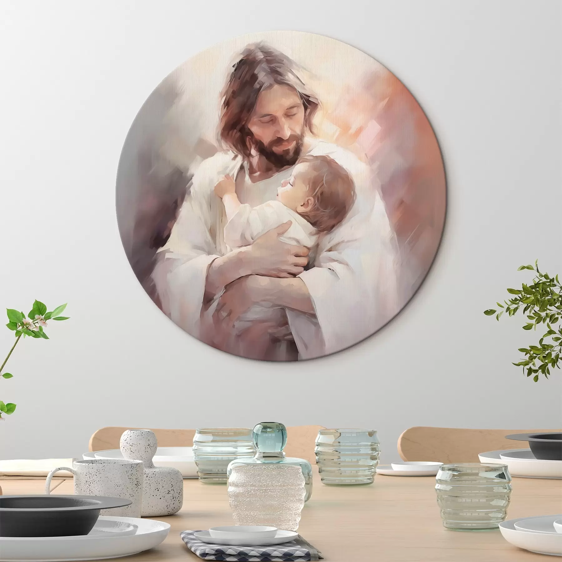 Fototapete Jesus mit einem Kind r44283