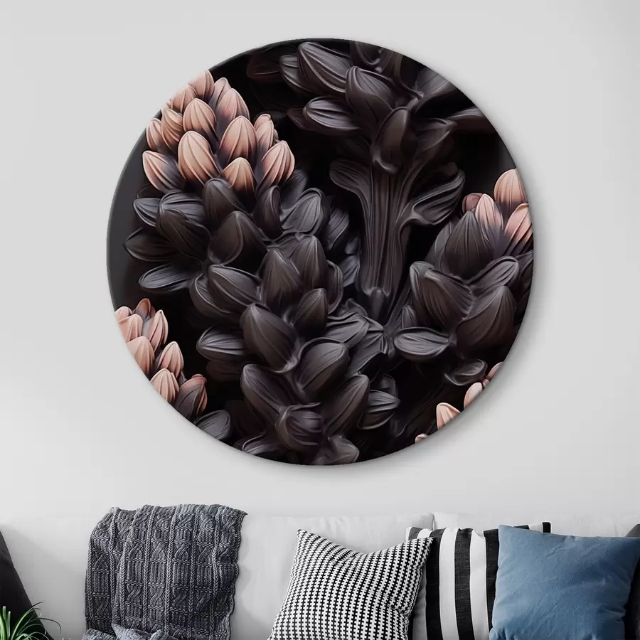 Wandbilder Dunkle Blumen r44296